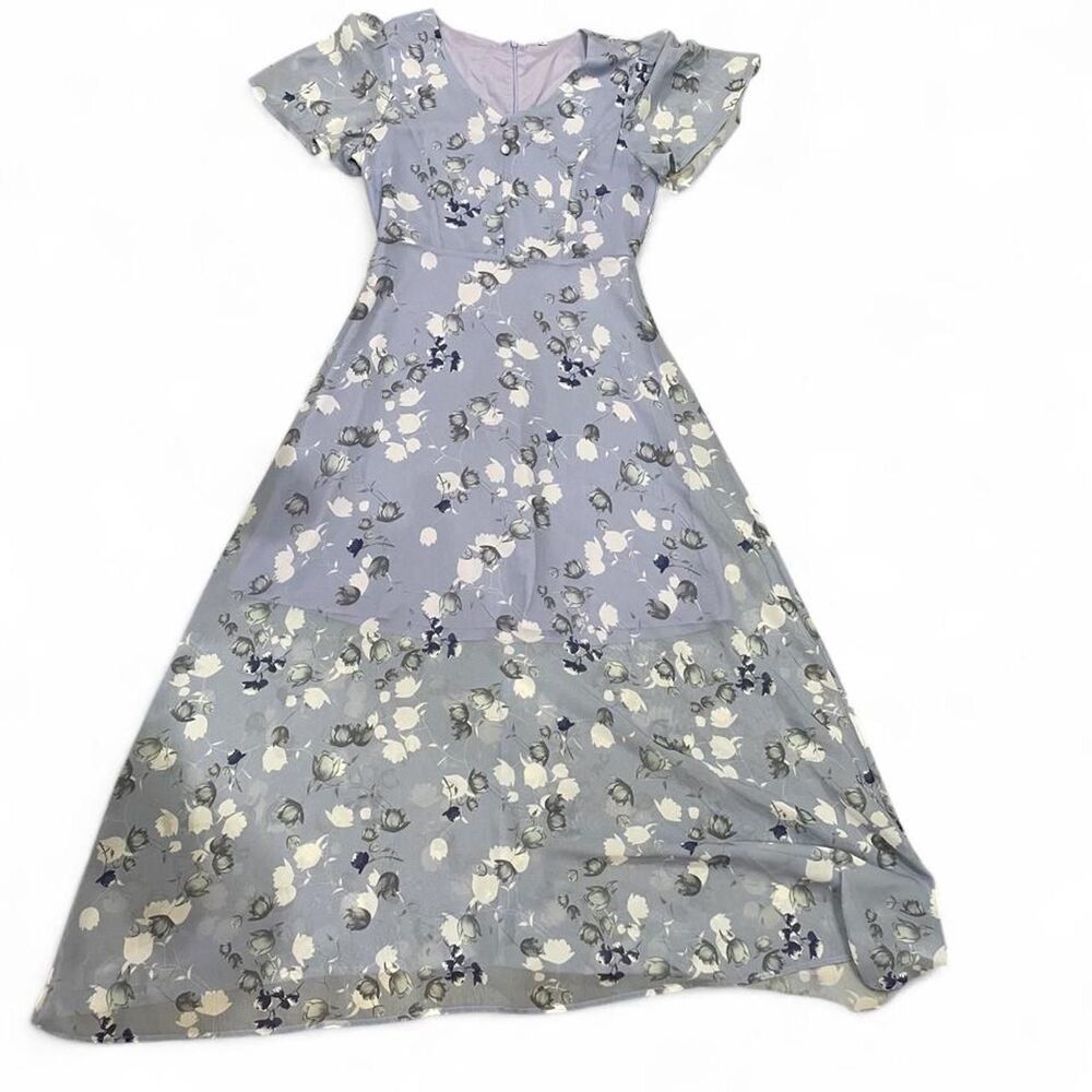 American-vintage Women's Purple and Blue Dress